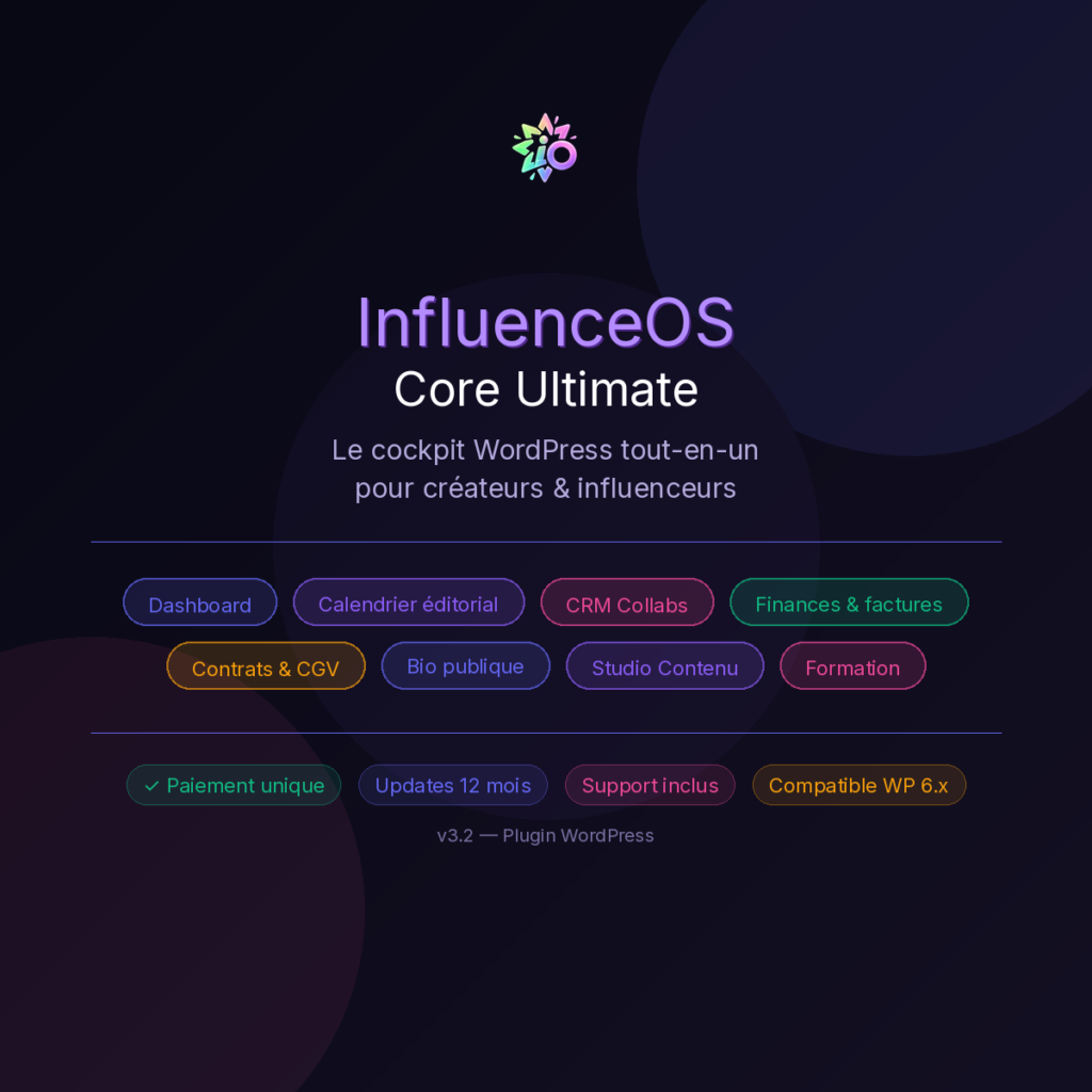 Capture InfluenceOS Finances